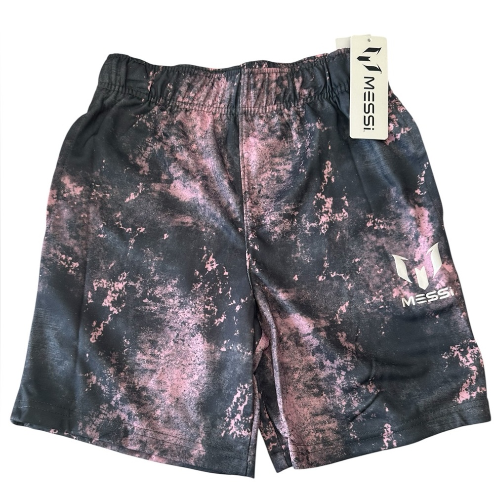 Messi Black and Pink Athletic Shorts- Size Kids Large (10/12)